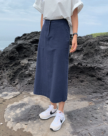 [mm.] oxford skirt (dark-navy)
