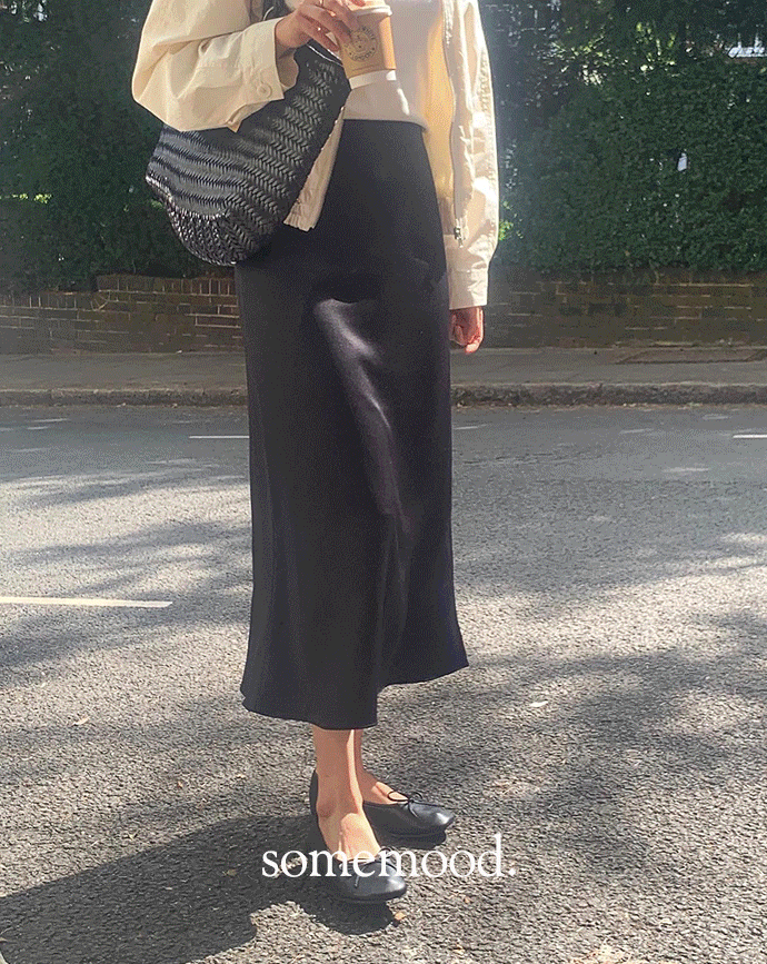 [Somemood] Opera satin skirt (black) 3차 예약주문