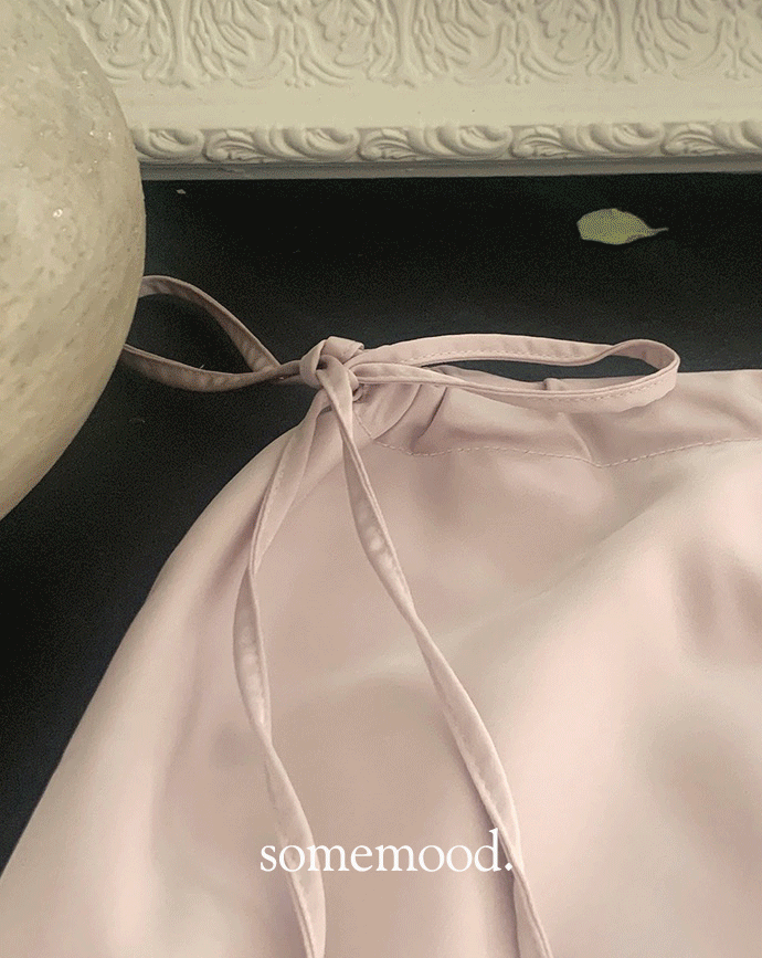 [Somemood] Beautiful satin skirt (mute pink)