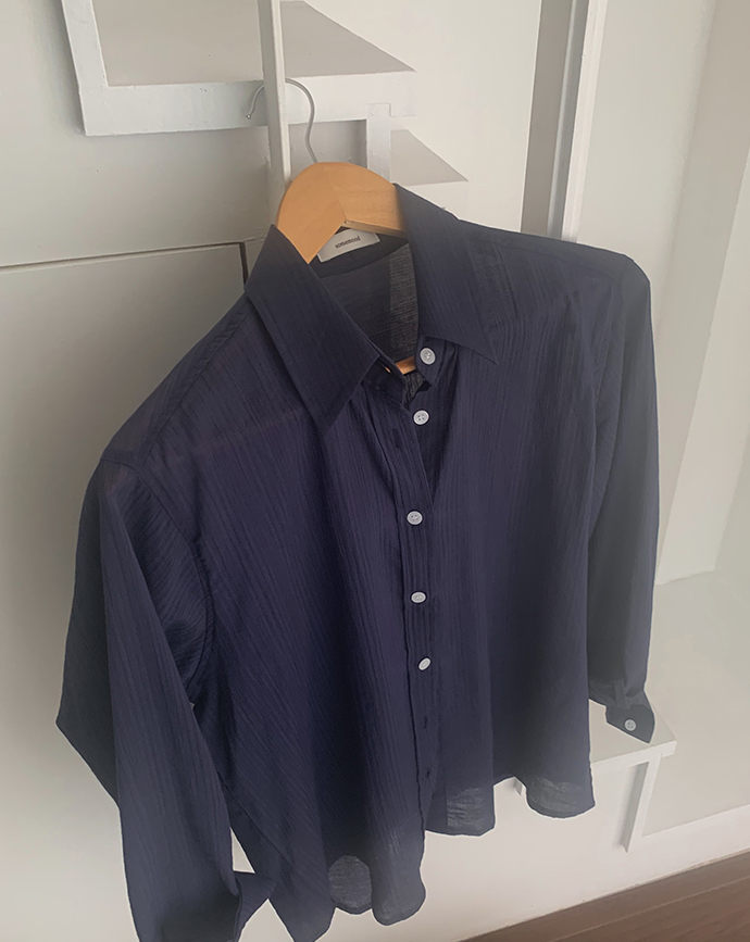 [Somemood] Museum blouse (navy)